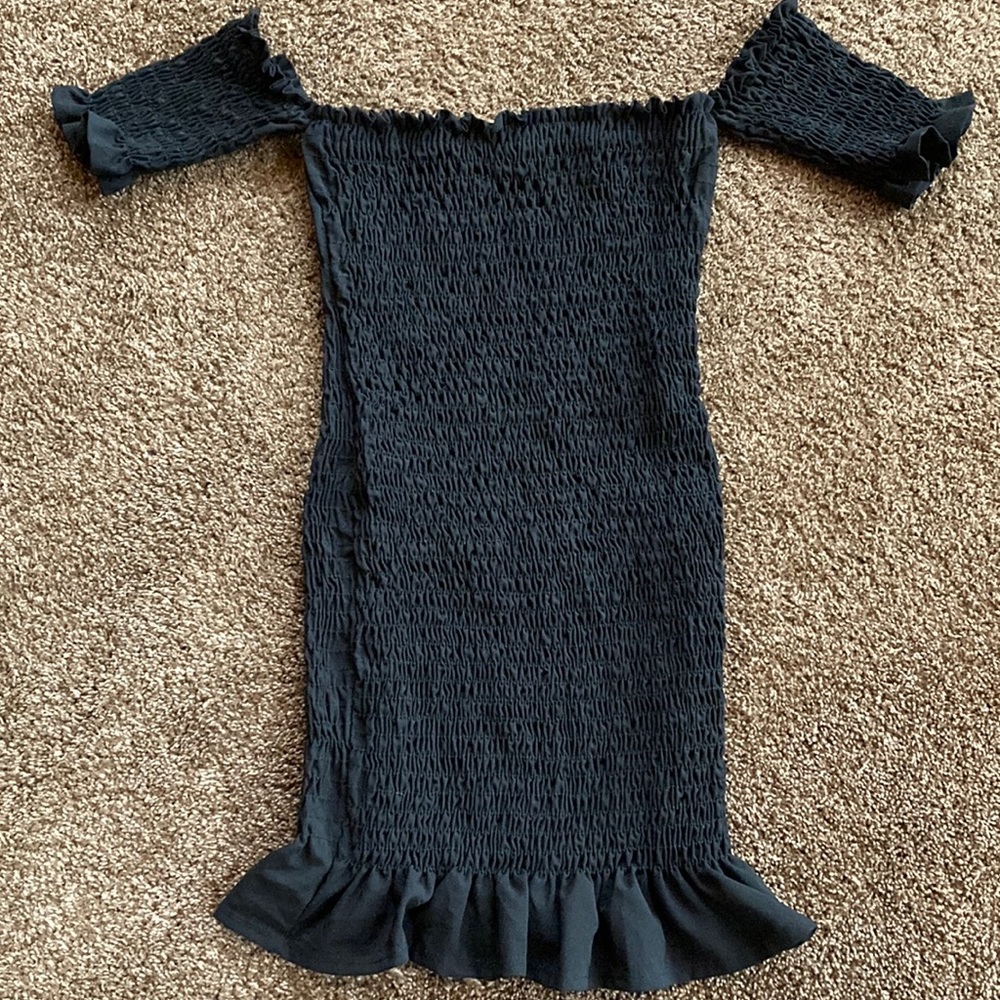 Black off the shoulder cocktail dress. Size small